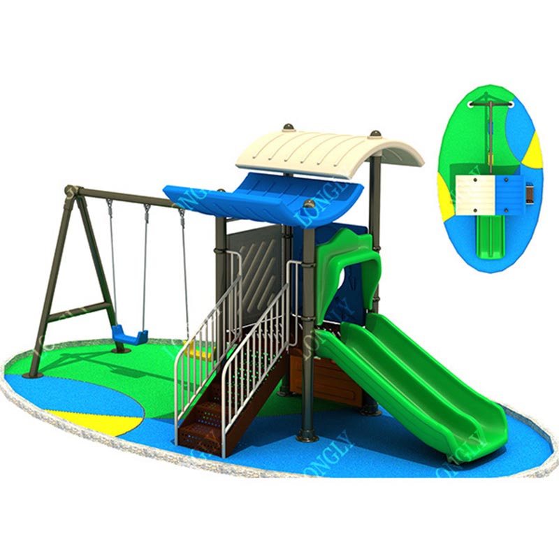 Kids Outdoor Swing And Slide - زحليقة أطفال عصرية مع أرجوحة، زحليقة