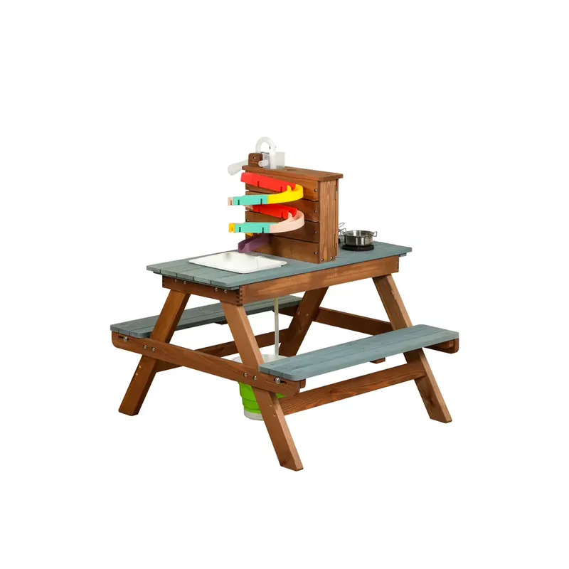 Kids Outdoor Folding Table - طاولة ألعاب خشبية خارجية من كوميكي