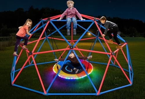 Kids Outdoor Jungle Gym Dome - مجموعة أرجوحة كليم دوم مع أرجوحة
