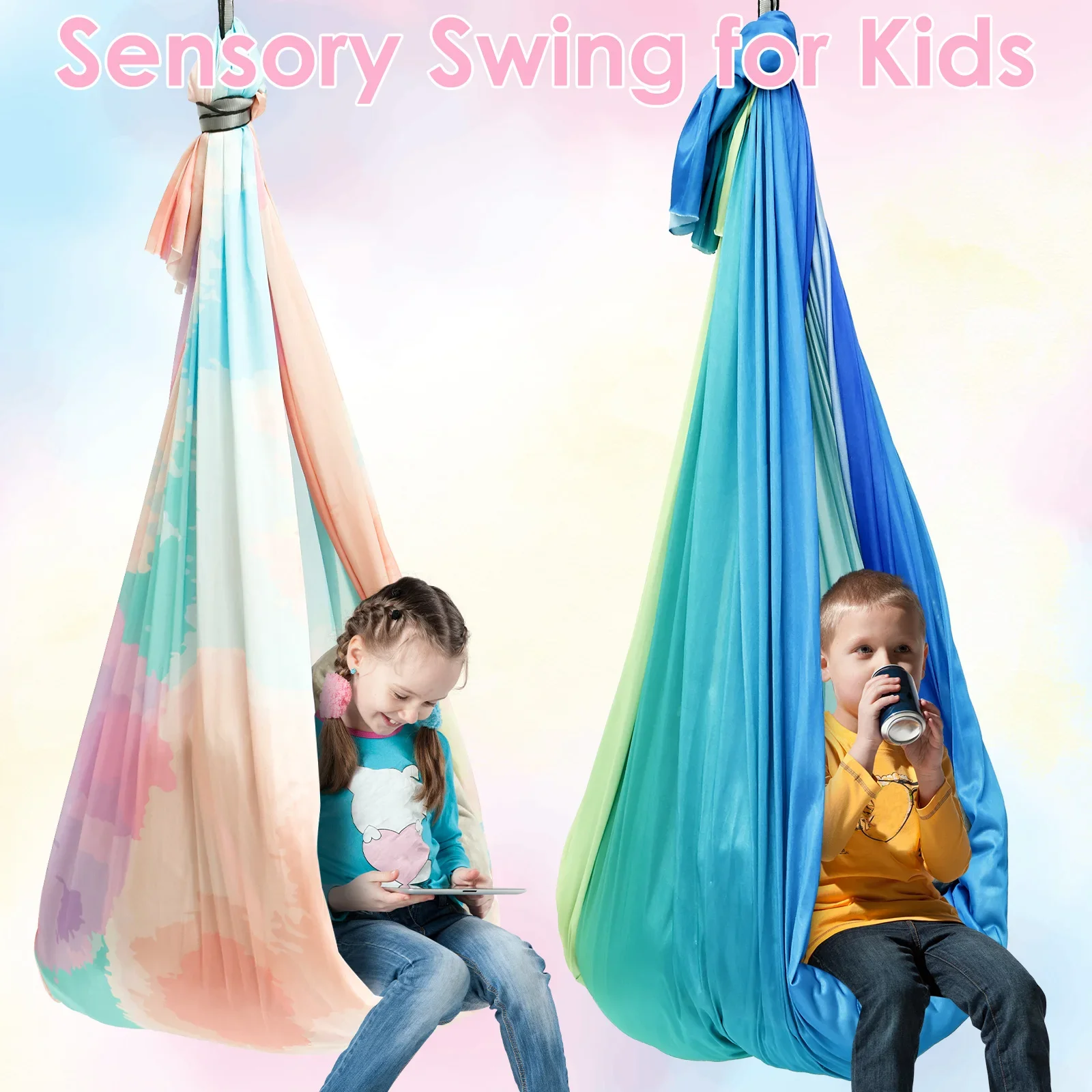 Kids Outdoor Swing And Slide - أرجوحة حسية مريحة للأطفال تتحمل حتى