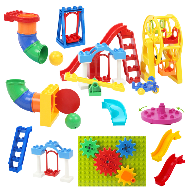 Kids Outdoor Swing And Slide - مكعبات بناء كبيرة أجزاء خط أنابيب