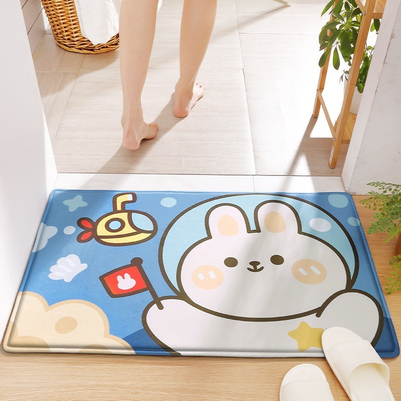 Kids Outdoor Mat Waterproof - سجادة ترحيب على شكل أرنب للباب