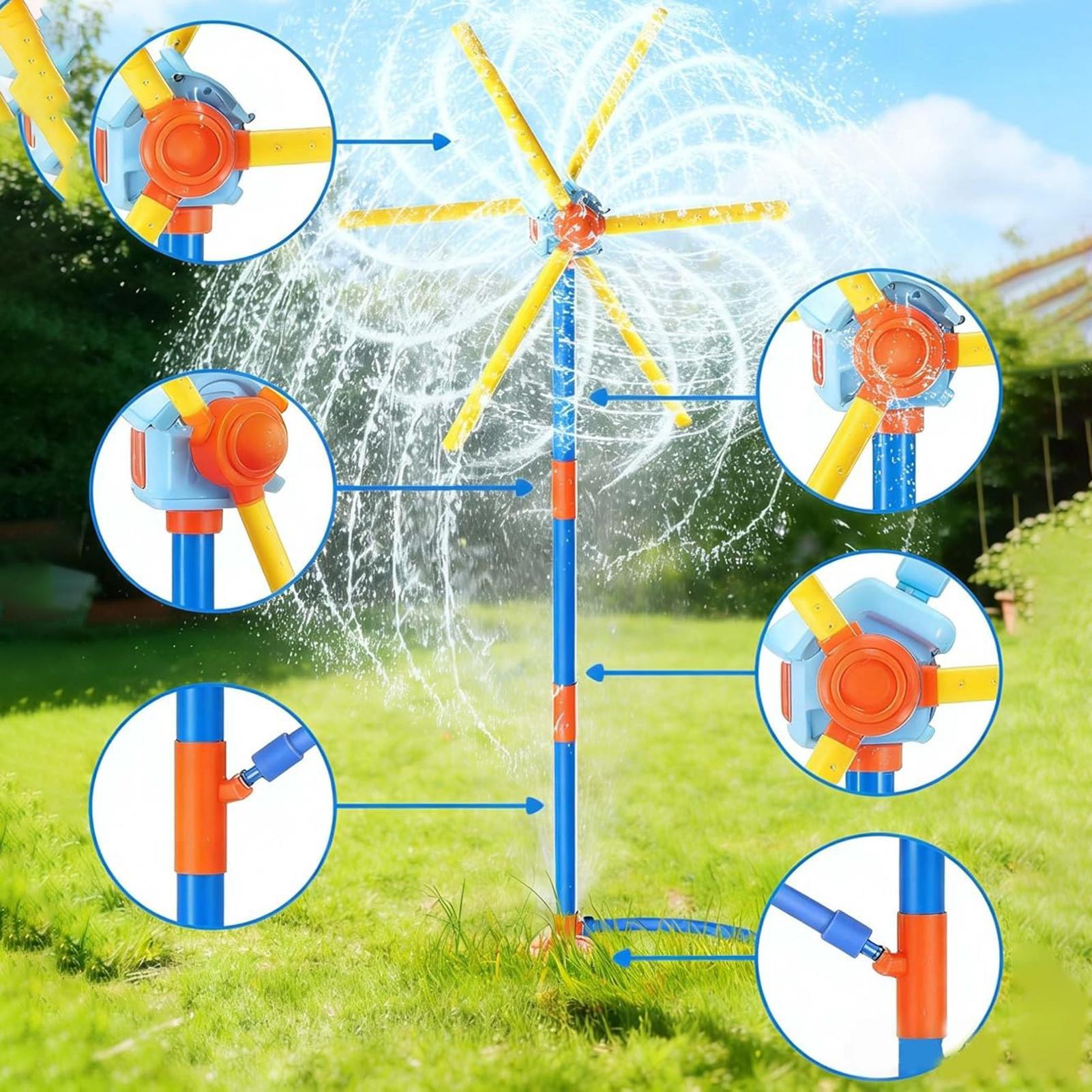 رشاش مياه للأطفال على شكل طاحو - مراجعة Kids Outdoor Yard Toys وسعره