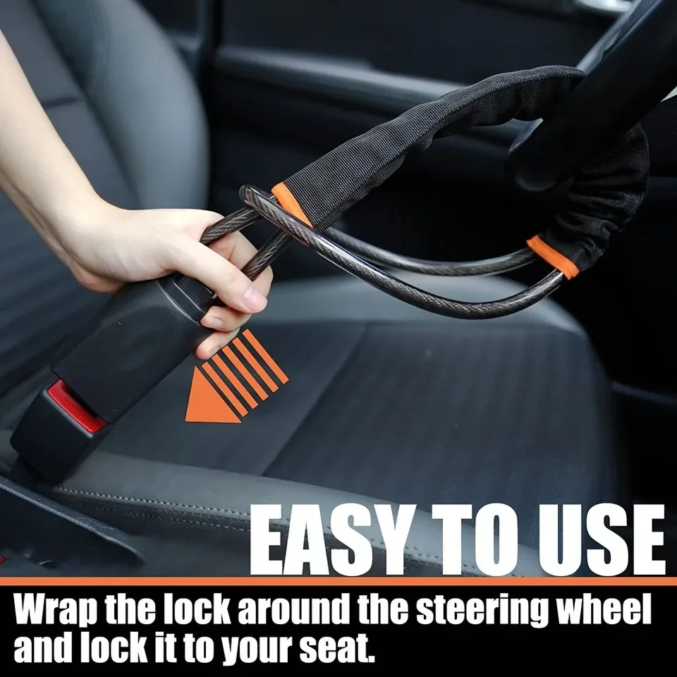 قفل عجلة قيادة السيارة العالمي - مراجعة Swing Seat Belt وسعره