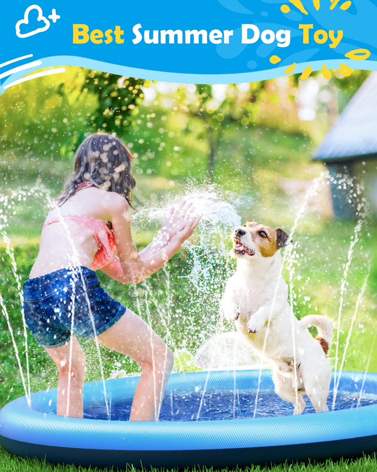 حصيرة رش ماء سميكة للكلاب، لعب - مراجعة Kids Outdoor Lounge وسعره