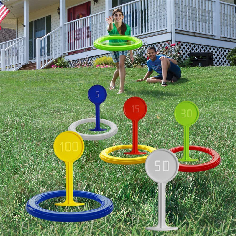لعبة رمي الحلقات البلاستيكية ل - مراجعة Kids Outdoor Yard Toys وسعره