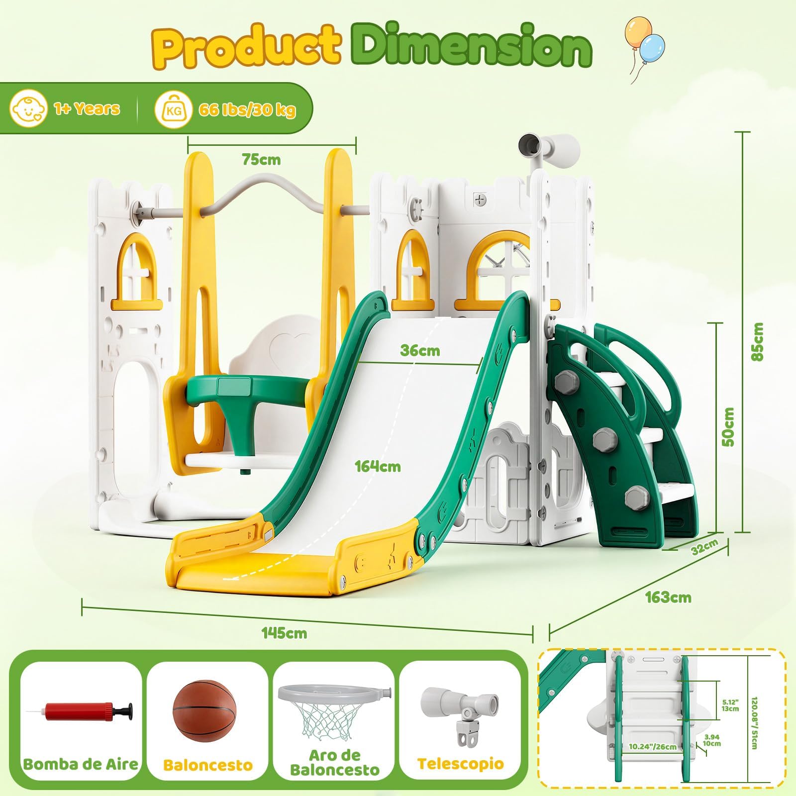 مجموعة ألعاب 7 في 1 للأطفال ال - مراجعة Kids Outdoor Swing And Slide وسعره