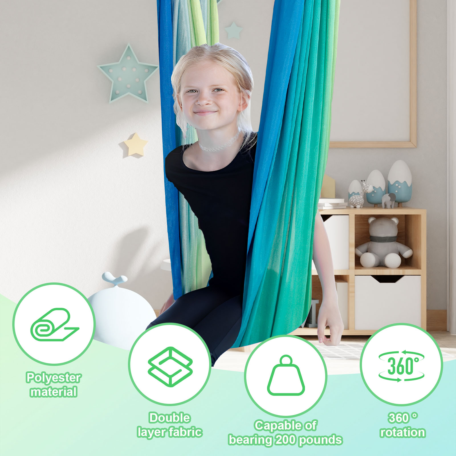 أرجوحة حسية للأطفال بطبقة مزدو - مراجعة Kids Outdoor Swing And Slide وسعره