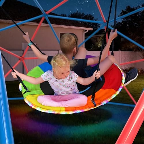مجموعة أرجوحة كليم دوم مع أرجو - مراجعة Kids Outdoor Jungle Gym Dome وسعره
