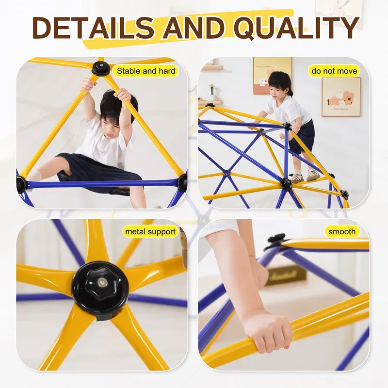 مجموعة تسلق هندسية على شكل قبة - مراجعة Kids Outdoor Jungle Gym Dome وسعره
