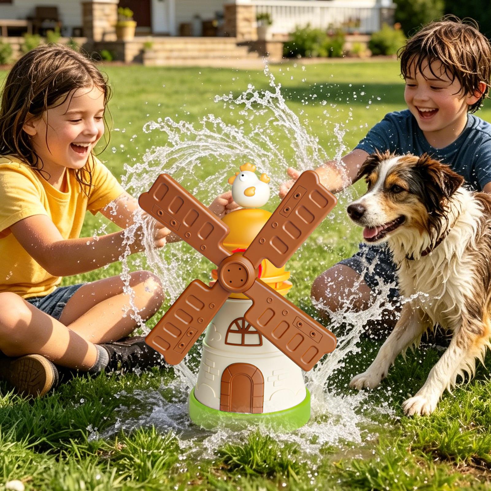 لعبة رشاش مياه دوارة للأطفال ع - مراجعة Kids Outdoor Yard Toys وسعره