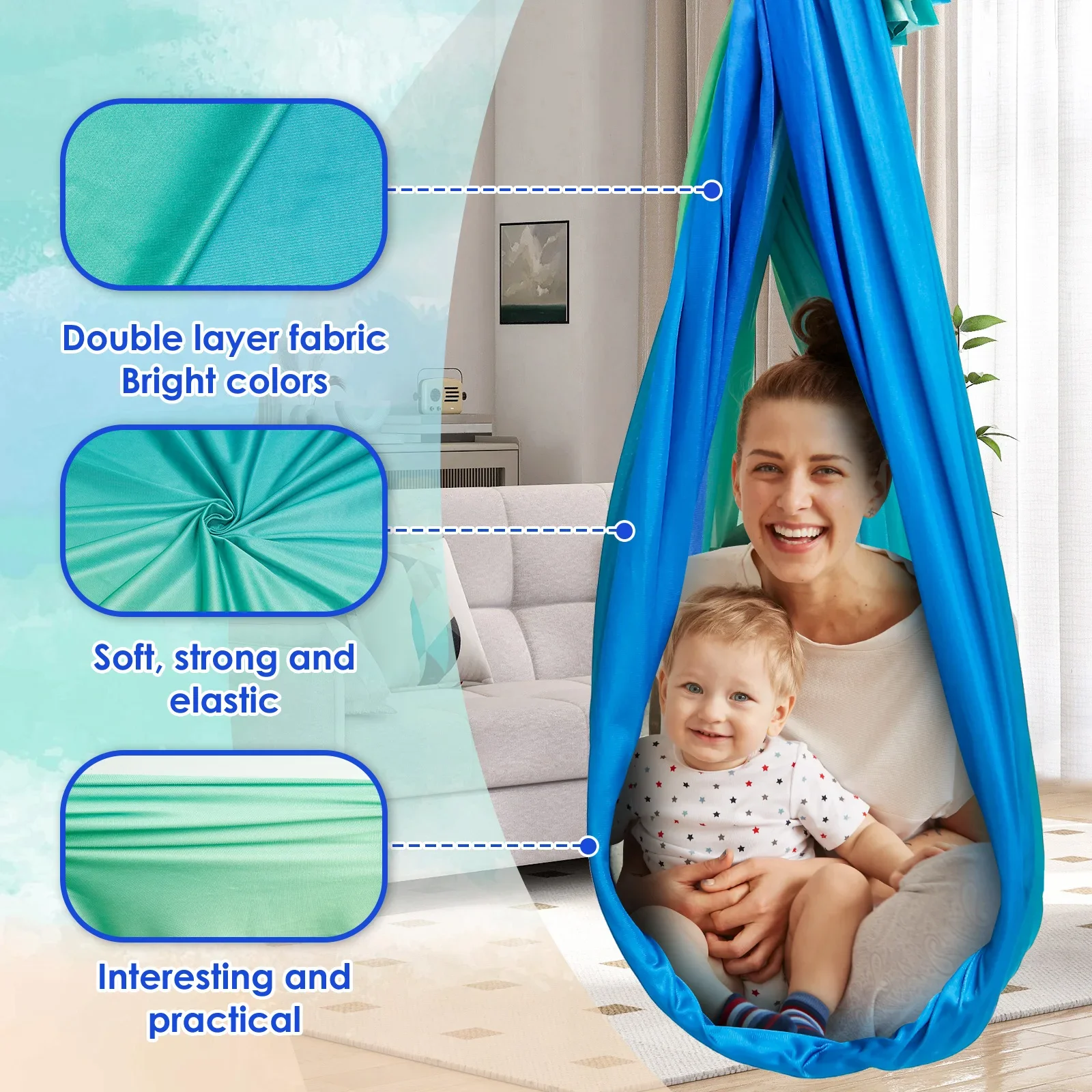أرجوحة حسية مريحة للأطفال تتحم - مراجعة Kids Outdoor Swing And Slide وسعره