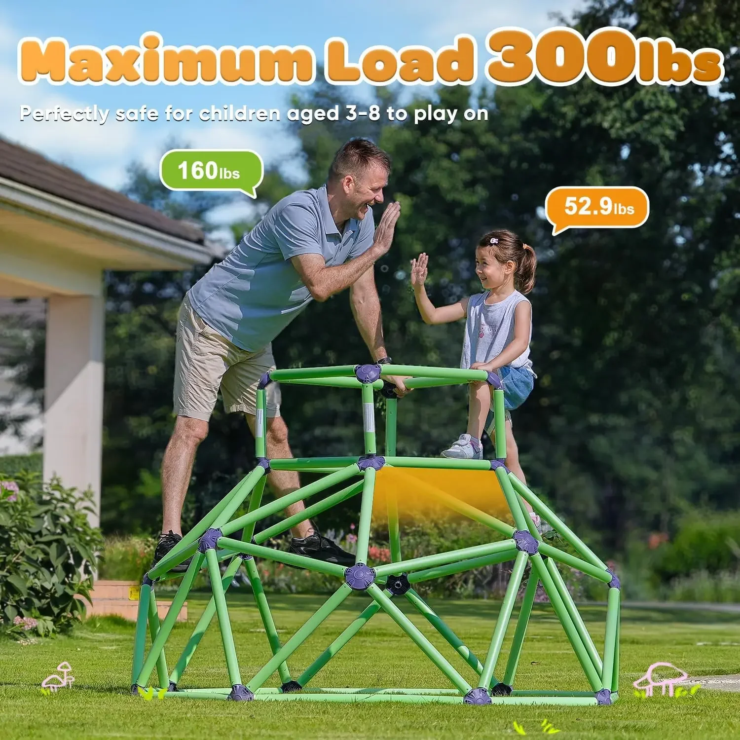 زوبابا قبة تسلق بقضبان القرود  - مراجعة Kids Outdoor Jungle Gym Dome وسعره
