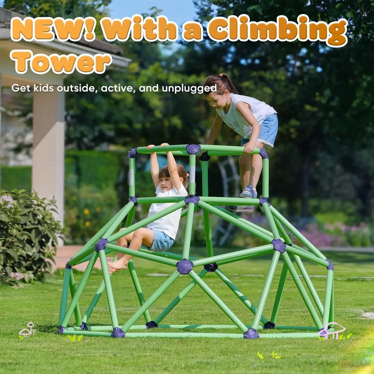 زوبابا قبة تسلق بقضبان القرود  - مراجعة Kids Outdoor Jungle Gym Dome وسعره