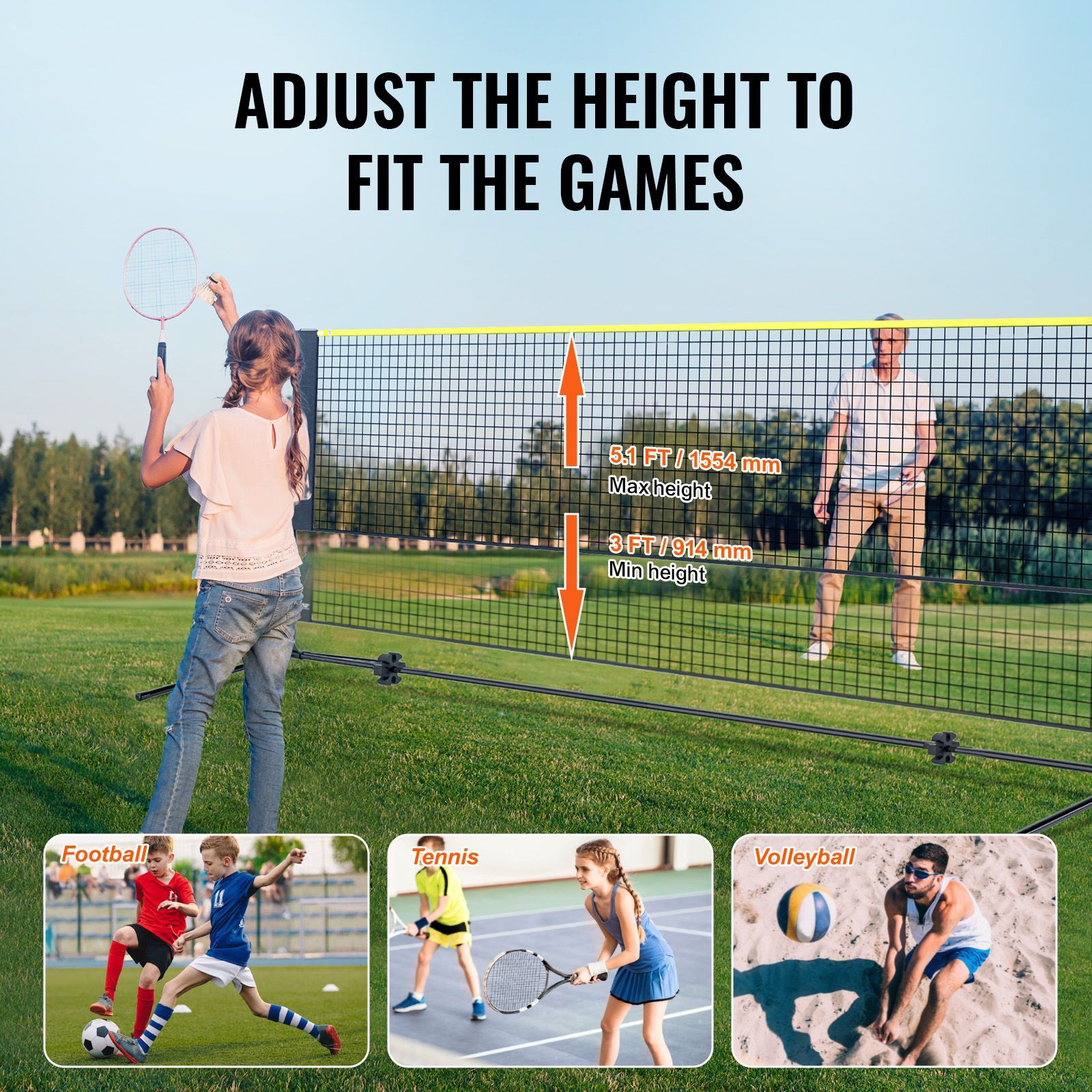 شبكة تنس الريشة، شبكة كرة الطا - مراجعة Kids Outdoor Volleyball وسعره