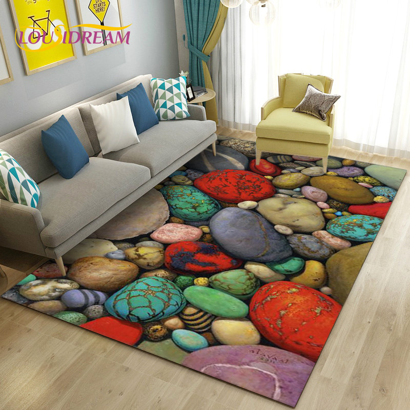 سجادة منطقة حجرية ملونة ثلاثية - مراجعة Kids Outdoor Mat Waterproof وسعره