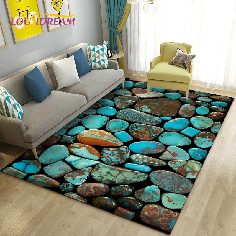 سجادة منطقة حجرية ملونة ثلاثية - مراجعة Kids Outdoor Mat Waterproof وسعره