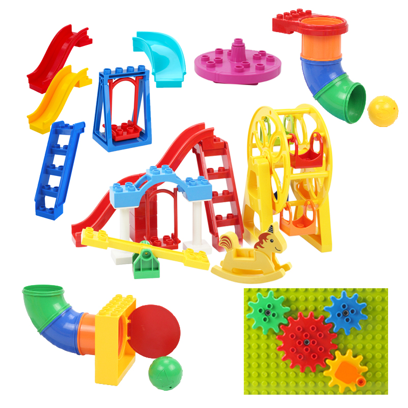 مكعبات بناء كبيرة أجزاء خط أنا - مراجعة Kids Outdoor Swing And Slide وسعره