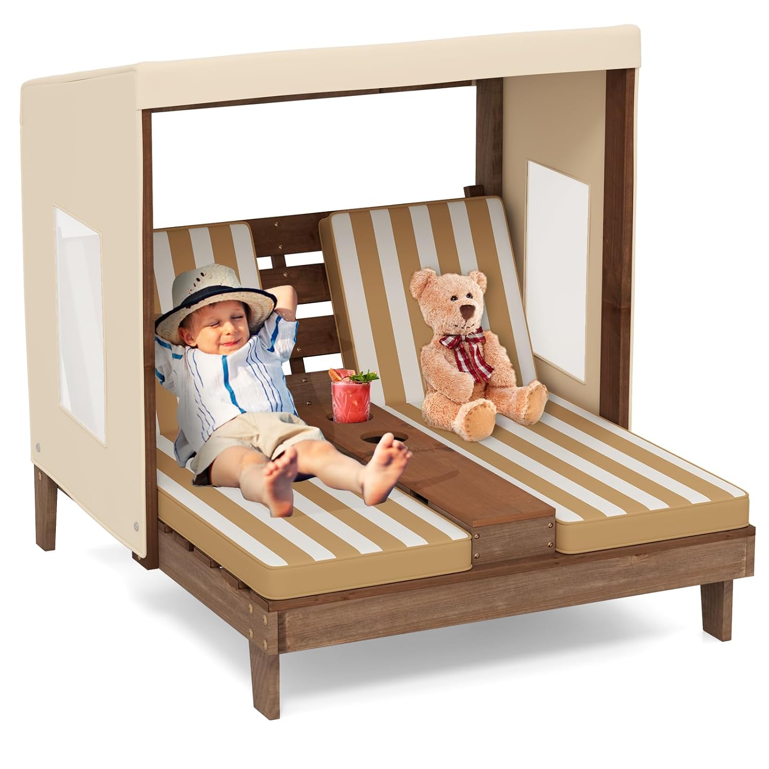 كرسي استرخاء مزدوج للأطفال مصن - مراجعة Kids Outdoor Lounge وسعره