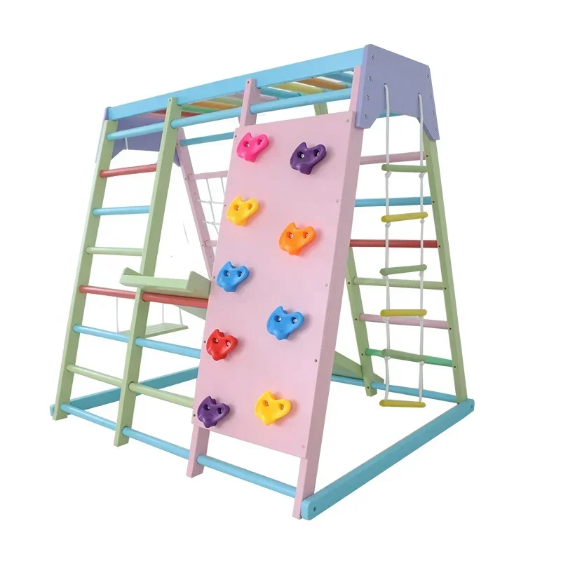 مجموعة ألعاب تسلق خشبية للأطفا - مراجعة Kids Outdoor Swing And Slide وسعره