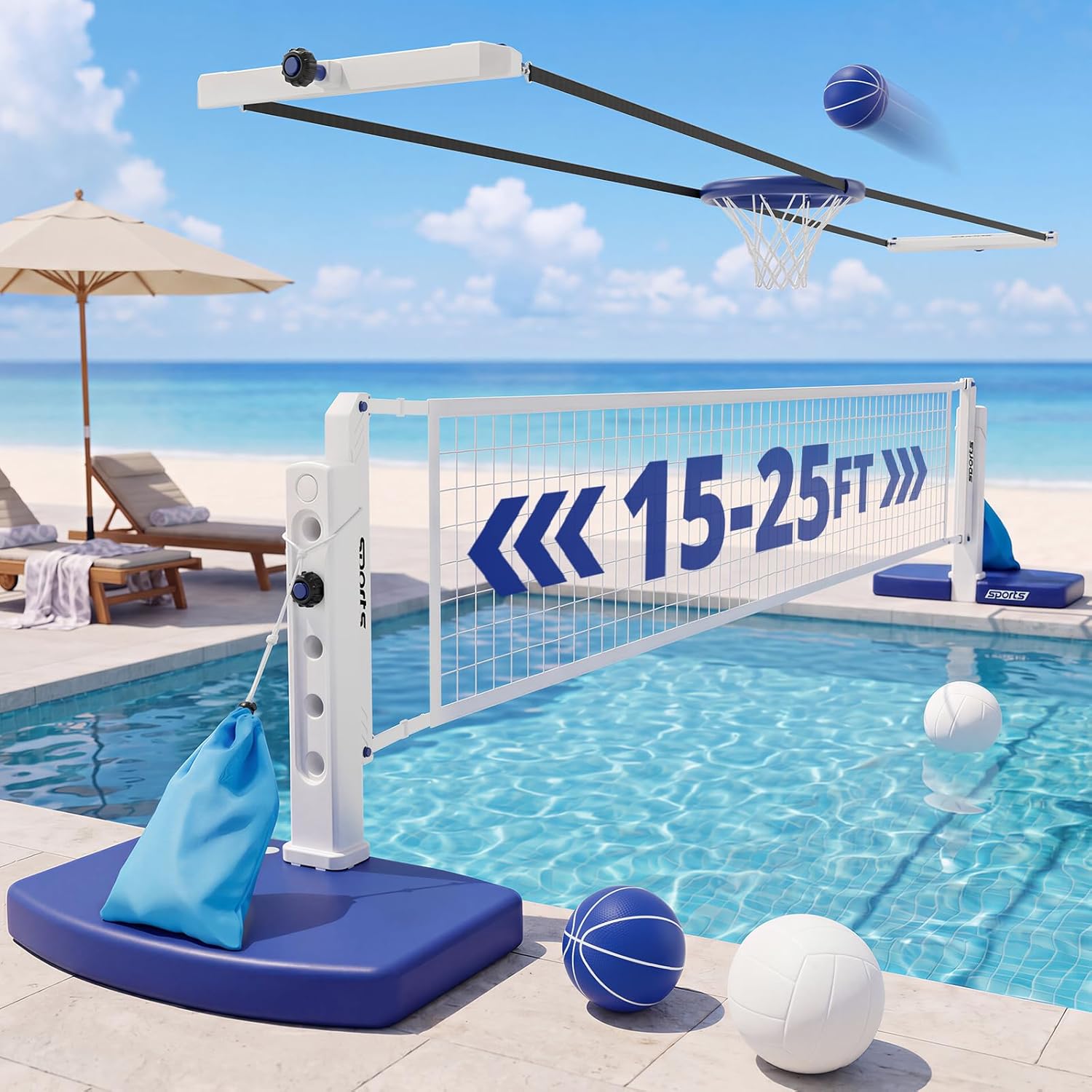 مجموعة كرة الطائرة وكرة السلة  - مراجعة Kids Outdoor Volleyball Net وسعره