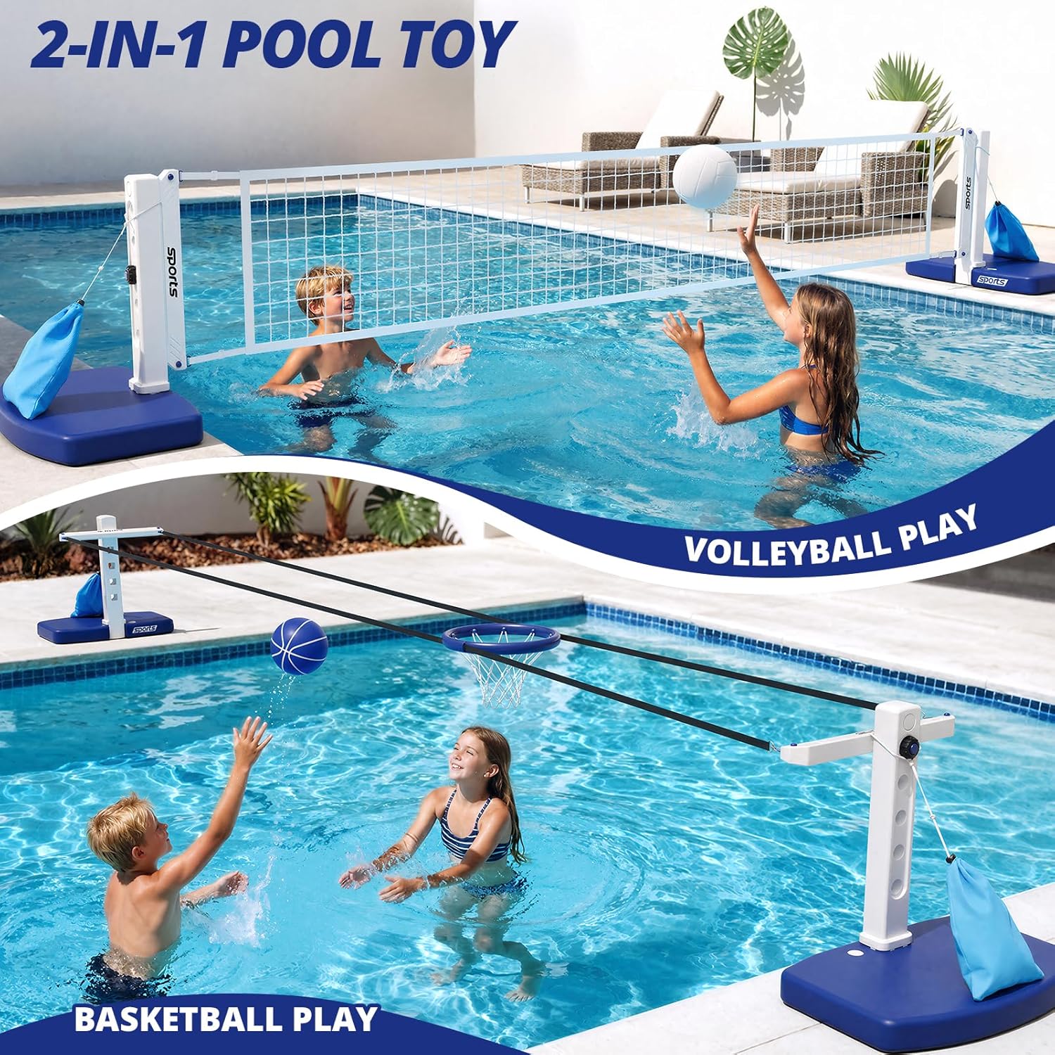 مجموعة كرة الطائرة وكرة السلة  - مراجعة Kids Outdoor Volleyball Net وسعره